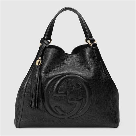 big gucci leather shoulder bag|authentic Gucci shoulder bag.